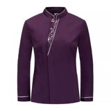 Официант для работы с питанием для работы с длинными рукавами отель китайский ресторан, отель Front Hall Office Office, вышивая мужчина и женщины осень и зима