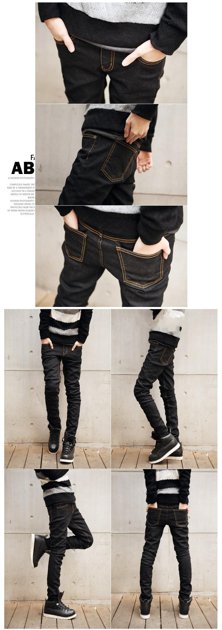 Jeans pour jeunesse pieds Slim pour printemps - Ref 1466159 Image 14