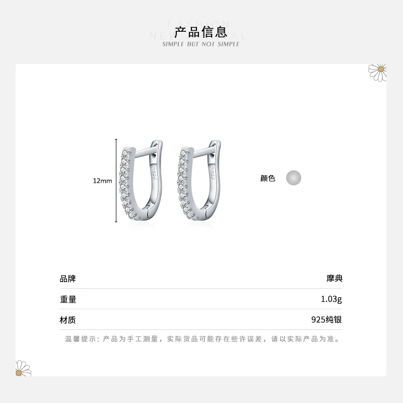 Cute earrings, silver 925 sample, micro incrustation