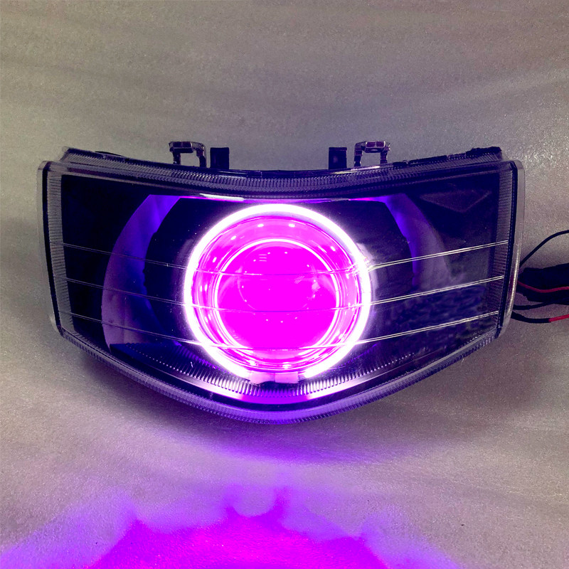 Sea 5 Lens LED Headlamps Fuxi National 23 Assembly Retrofit Angel Devil Fish Eye Dexterity GTR Xenon Lamp Bubble-Taobao