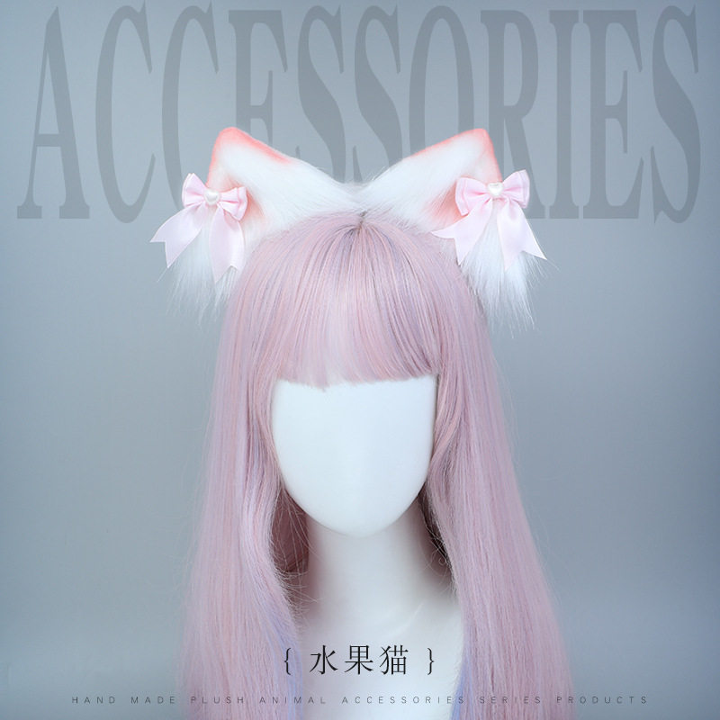 草莓蓝莓全都要！猫耳发夹萌翻全场(๑>ᴗ
