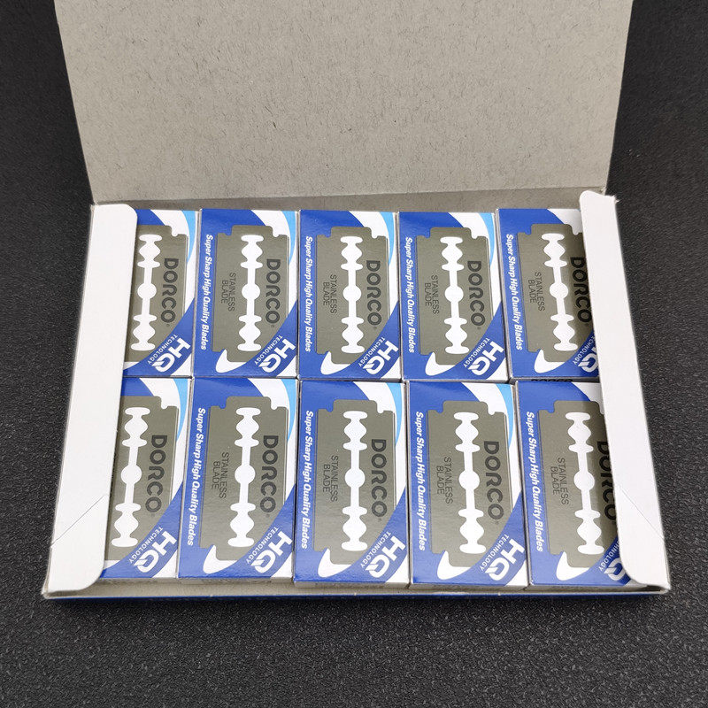 Korea imported DORCO stainless steel double-sided blade Degao blade old-fashioned razor blade manual razor blade
