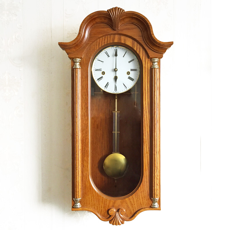 Solid wood machinery hanging bell German Hermler original clothing imported 5-tone music movement Eurostyle swing American watches