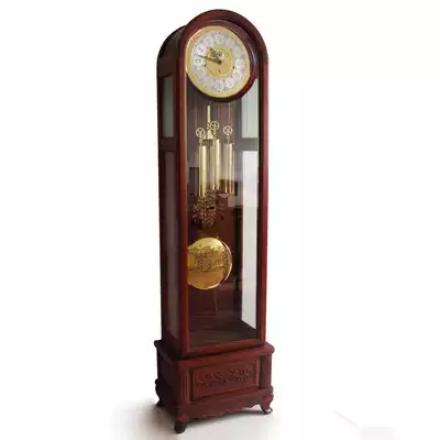 Peach wood solid wood mechanical floor clock simple pendulum clock German Hemler movement winding table clock European retro 9230