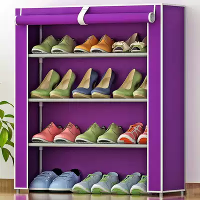 Solno simple dustproof shoe rack thickened non-woven cloth shoe cabinet household door combination four-story shoe cabinet storage shelf