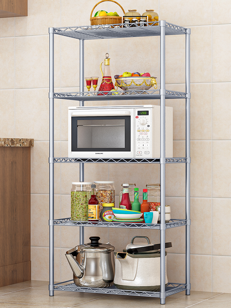Solno kitchen shelf shelf Wrought iron anti-rust finishing rack shelf Floor storage debris rack