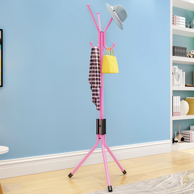 Solnow Household Hat Rack Bedroom Clothes Rack Clothes Rack Floor Hanging Clothes Rack Easy Assembly Creative Package Rack