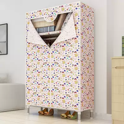 Simple wardrobe cloth wardrobe children's dormitory rental room assembly small cabinet bedroom home wardrobe modern simple