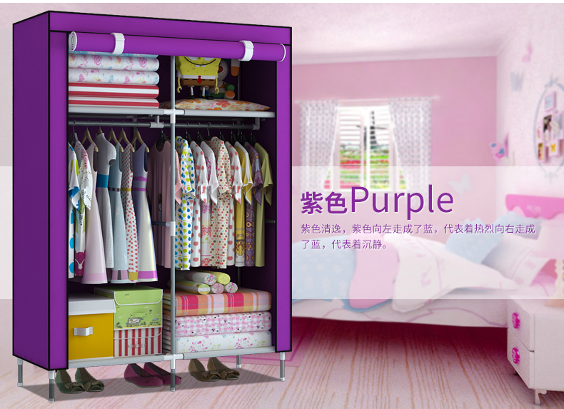 Suoernuojia trẻ em vận chuyển cao chống ẩm vải tủ quần áo đơn giản tủ quần áo tủ quần áo đơn củng cố bụi - Buồng mẫu tủ quần áo nhựa đẹp