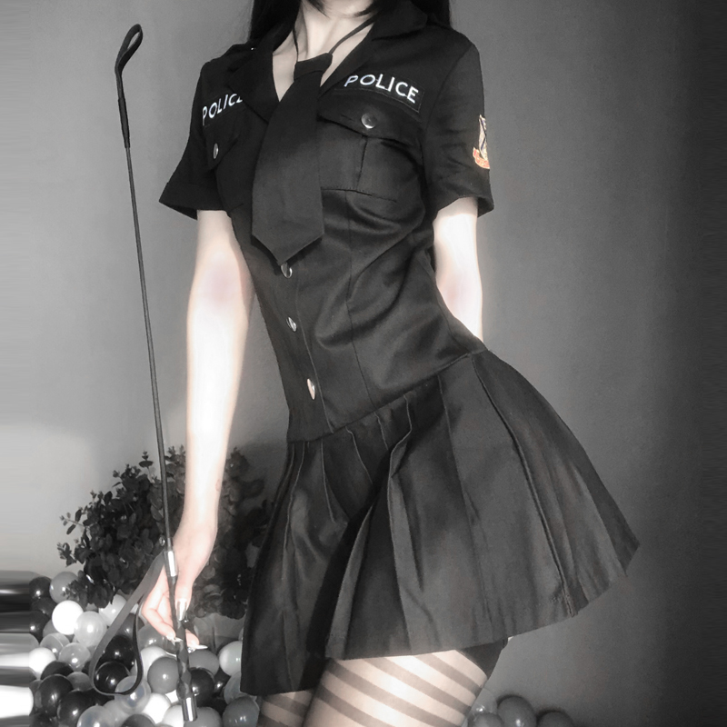 Uniform Temptation Cos Policewoman Navy Wind Sensation Career OL Teacher Suit Hotel Flight Attendant