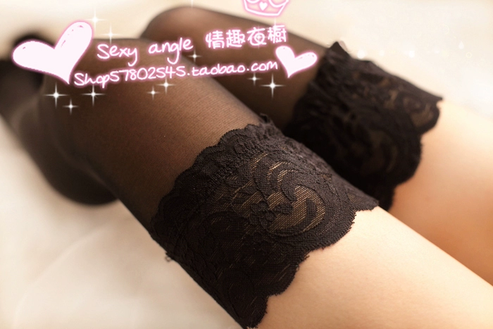 Vớ dài trắng đen trong suốt đồng phục gợi cảm garter ống cao đầy đủ trăm