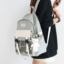 Hong Kong Bookbag Shoulder Bag Woman Han Edition Suu Ulzzang High School Backpack Large Capacity Junior High School Backpack