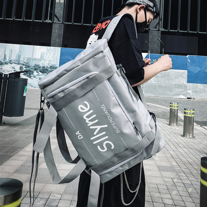 Hong Kong Backpack Men's Shoulder Package Capacity and Multifunctional Men's Trend Student Backpack Fashion Travel Pack