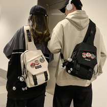 Mens sloping bag in tide bag casual student single shoulder bag Japanese large capacity slant shoulder bag bag