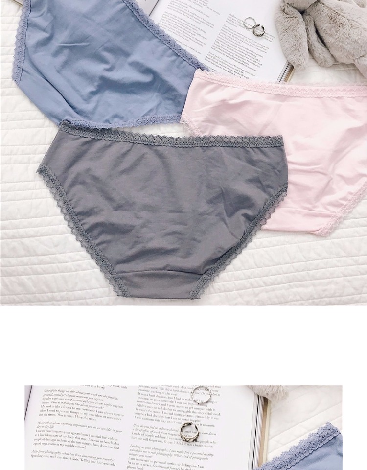 Chất liệu cotton co giãn thoải mái đơn giản mua bán quần lót nữ chưa giặt