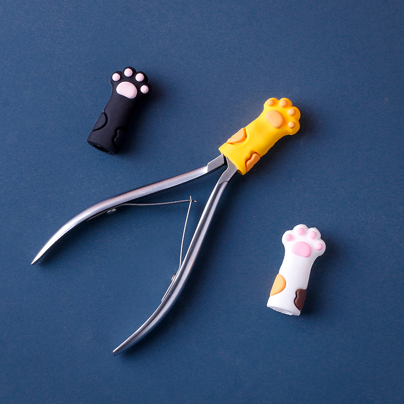 Nail Art Tool Cuticle Nipper Anti-Drop Protective Cover, Internet-Famous Cute Cat Paw Design, Korean Style Silicone Protective Case Nail Art Tool Cuticle Nipper Anti-Drop Protective Cover, Internet-Famous Cute Cat Paw Design, Korean Style Silicone Protective Case