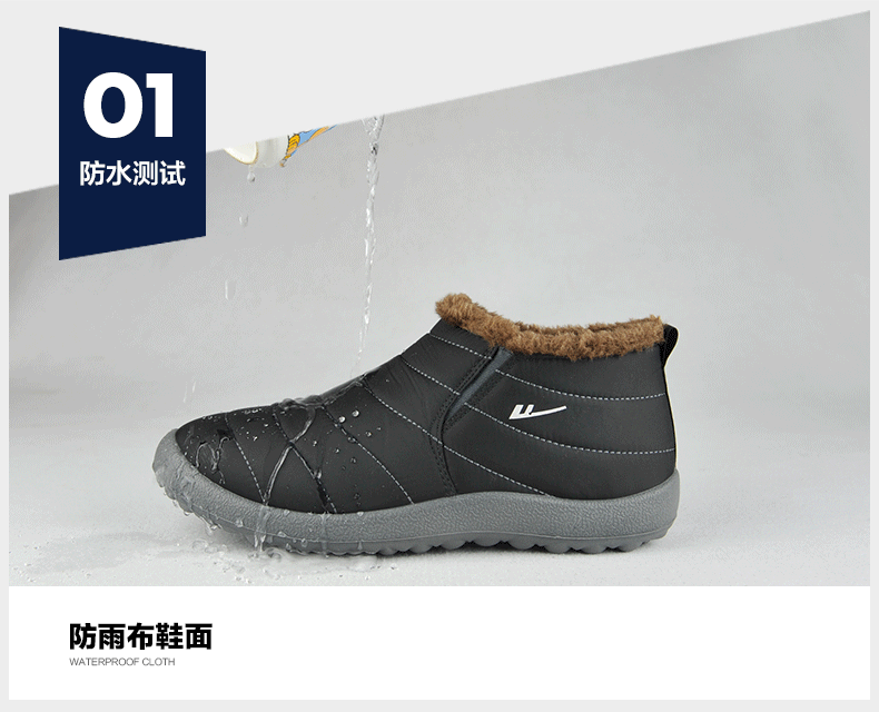 Kéo lại đôi giày tuyết nam mùa đông ấm áp cộng với nhung dày cotton cũ giày bánh mì chống thấm nước giày bông chống trượt giầy cao cổ nam