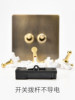 Pialt Antique-Style 86 Type Bronze Brushed Metal Toggle Switch Socket Hotel New Chinese Style Single Switch