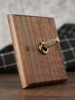 Pialt [Knurled Lever] Solid Wood Switch Brass Socket Black Walnut Vintage Homestay Wood Grain Single Switch