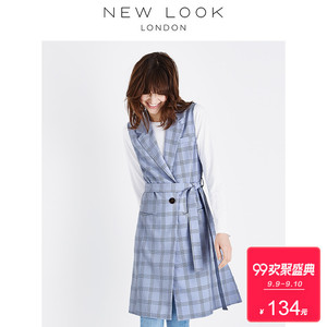 NEW LOOK2018 mùa xuân mới của phụ nữ phần dài kẻ sọc ren phù hợp với vest | 572722849