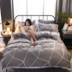 Dày mùa thu ấm áp và mùa đông gia đình nhung san hô bốn tấm cashmere flannel luật Levin quilt mét giường 1.8m - Bộ đồ giường bốn mảnh
