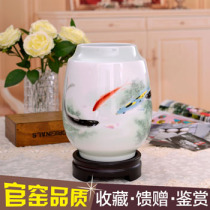 Jingdezhen Ceramic Vase ornaments crafts countertops year by year more than five fish figure home decoration moving gifts