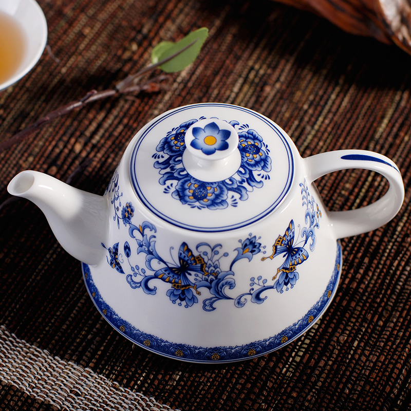 Porcelain, jingdezhen Porcelain ceramic kung fu hat to tea tea set the whole outfit tureen glass teapot tea cups