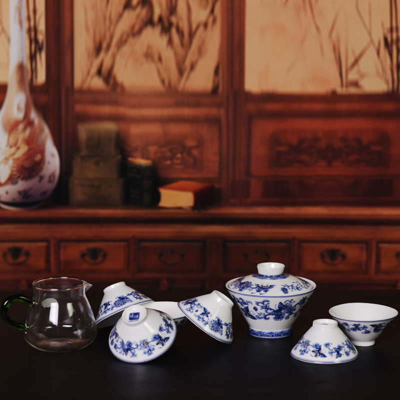 Porcelain, jingdezhen Porcelain ceramic is suing tourism kung fu tea sets portable recent hat to tea cups