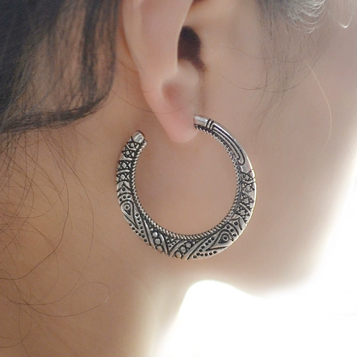 Ретро модные серьги, этническое кольцо, украшение, европейский стиль, стиль бохо, этнический стиль