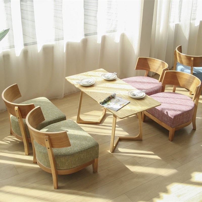 Milk tea shop table and chair combination clear bar rest area reception deck cake shop negotiation leisure net red beauty salon sofa