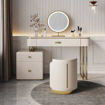 Light luxury modern high-end slate dressing table bedroom simple storage cabinet one net red ins wind retractable makeup table