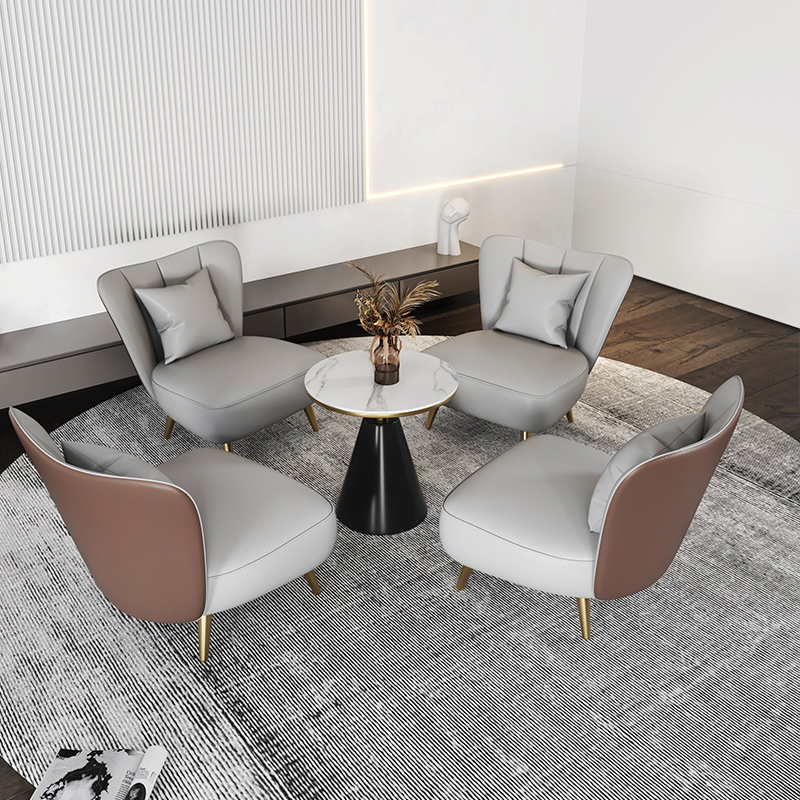 Business reception office reception sofa training institution negotiation table and chair combination slate coffee table reception lounge area