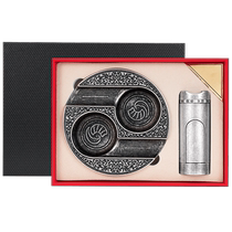 CIGARLOONG cigar tool set metal cigar ashtray lighter set CLB-23BN6
