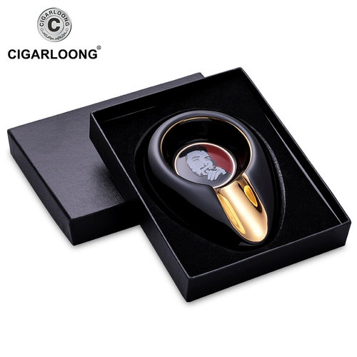 Сигарлуонг Эгглона Сигара пепельница европейская керамическая керамическая керамическая керамика с одной штифтой в подарочную коробку с сигаркой.