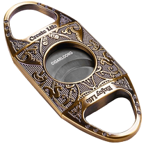CIGARLOONG cigar scissors sharp blade portable thickened double-edged bronze carved cigarette knife CL-J20