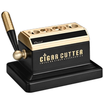 CIGARLOONG cigar cutter sharp V-shaped O-shaped four-hole desktop cigar scissors wooden box packaging CL-042