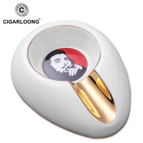 Сигарлуонг Эгглона Сигара пепельница европейская керамическая керамическая керамическая керамика с одной штифтой в подарочную коробку с сигаркой.
