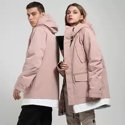 GsouSnow ski suit women's coat warm equipment set tide 2021 Winter waterproof double board veneer snow suit men