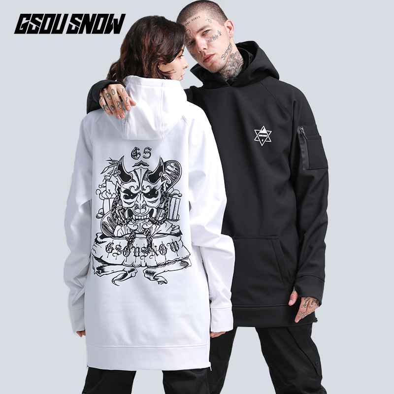 GsouSnow ski hat sweatshirt with windproof and waterproof warm skiing gear for lovers with double board Veneer Ski