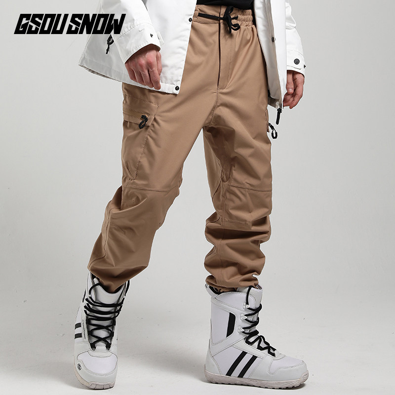 GsouSnow ski pants bunches for men waterproof and warm winter snow pants 2023 veneers Closeted Leg Ski Pants-Taobao