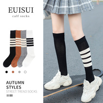 Calf socks children tall tube summer thin jk middle tube half thin leg stockings ins tide black knee stockings