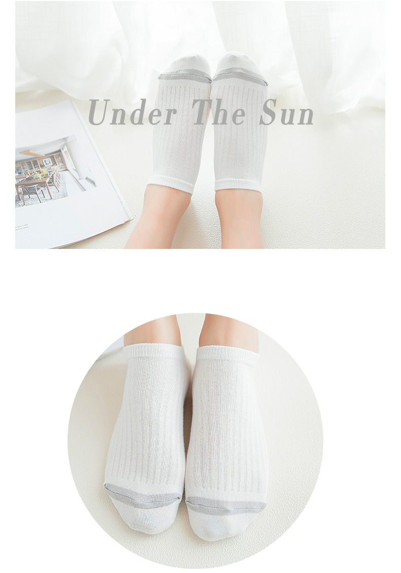 Vớ nữ cotton mùa xuân và mùa hè Vớ cotton nữ vớ gió giản dị bơm vớ cotton đơn giản vớ đại học vớ màu rắn vớ - Vớ bông tất nam cao cổ