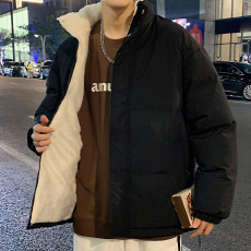 Куртка 棉服外套男士秋冬季2023新款黑色立领加绒加厚防寒保暖青少年棉衣