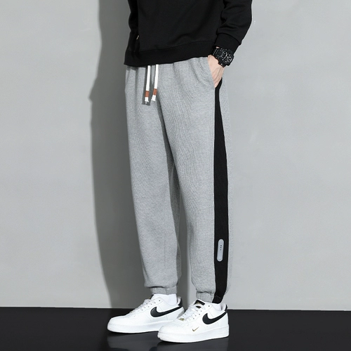Мужские осенние штаны, спортивные повседневные брюки для отдыха, оверсайз, свободный крой