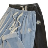 Мужские летние тонкие осенние джинсы, штаны, свободный прямой крой, оверсайз