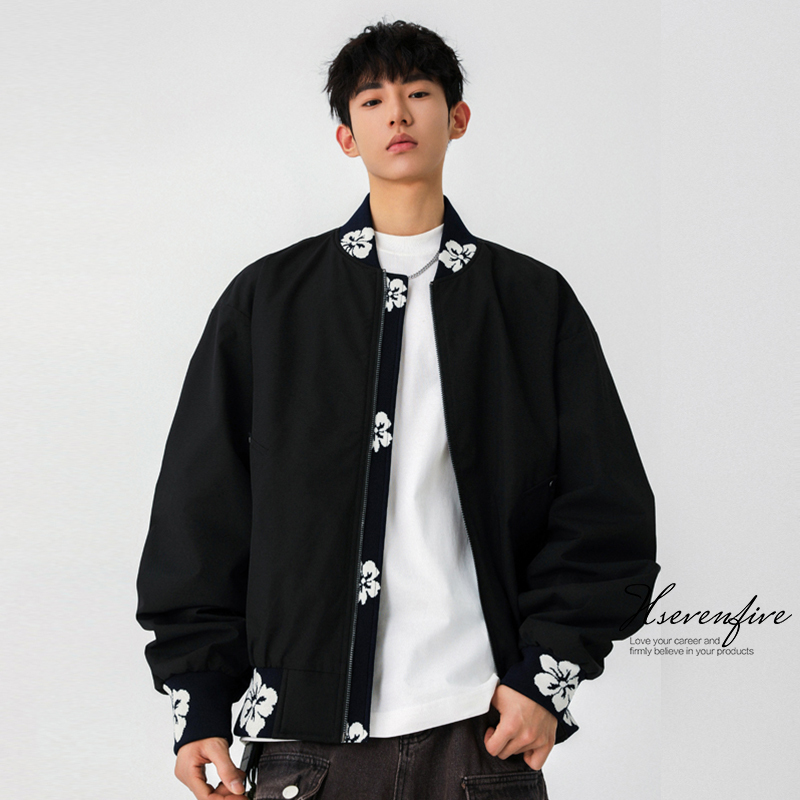 American Retro Style Baseball Jacket for Men, Autumn and Winter 2025 New Trendy Brand High-End Floral Embroidery Jacket American Retro Style Baseball Jacket for Men, Autumn and Winter 2025 New Trendy Brand High-End Floral Embroidery Jacket