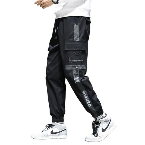 Мужские летние штаны, универсальные спортивные повседневные брюки, оверсайз, большой размер