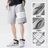 Мужские летние тонкие шорты, пляжные универсальные спортивные штаны для отдыха, свободный прямой крой