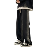 Мужские осенние демисезонные тонкие прямые свободные джинсы, спортивные штаны для отдыха, в американском стиле, свободный крой