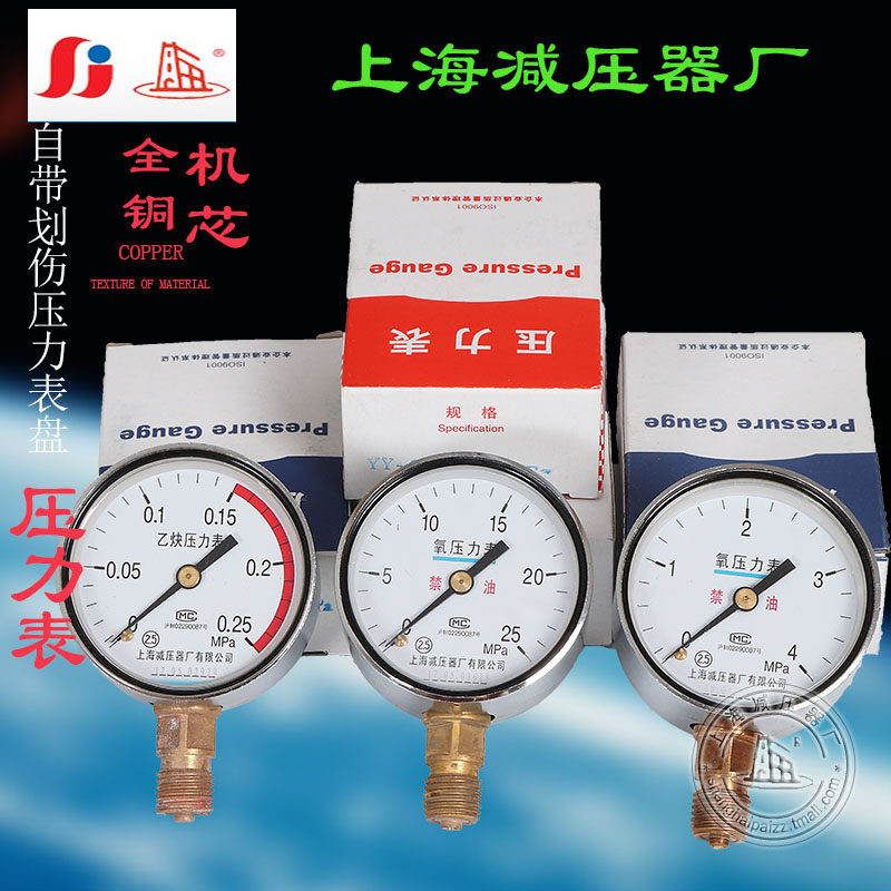 YO60 Shanghai brand oxygen pressure gauge oxygen pressure reducer head Shanghai pressure reducer factory Zhenzhi monopoly full specification